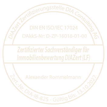 DIAZert-Stempel für Alexander Rommelmann, Zertifikat DIA-IB-825, gültig bis 13.10.2027